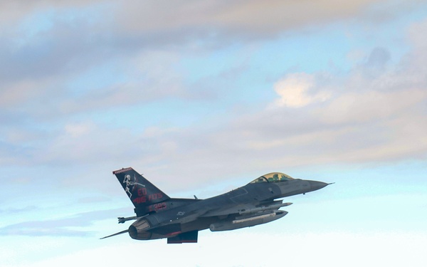 Edwards AFB 416th FLTS F-16C 91-383 with Skulls Tail Flash