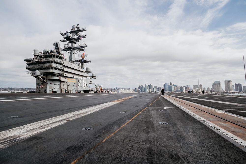 USS Ronald Reagan (CVN 76) departs Naval Air Station North Island