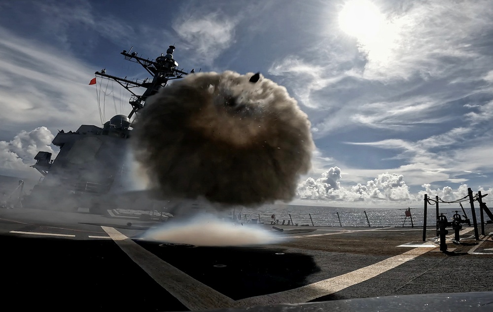 USS Dewey (DDG 105) Conducts Live-Fire Weapons Exercise During CARAT Malaysia 2024