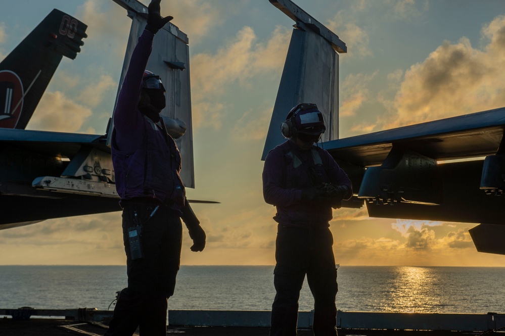 Abraham Lincoln conducts routine flight operations