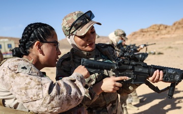 U.S. Female Marines Unite with Jordanian Female Engagement Team