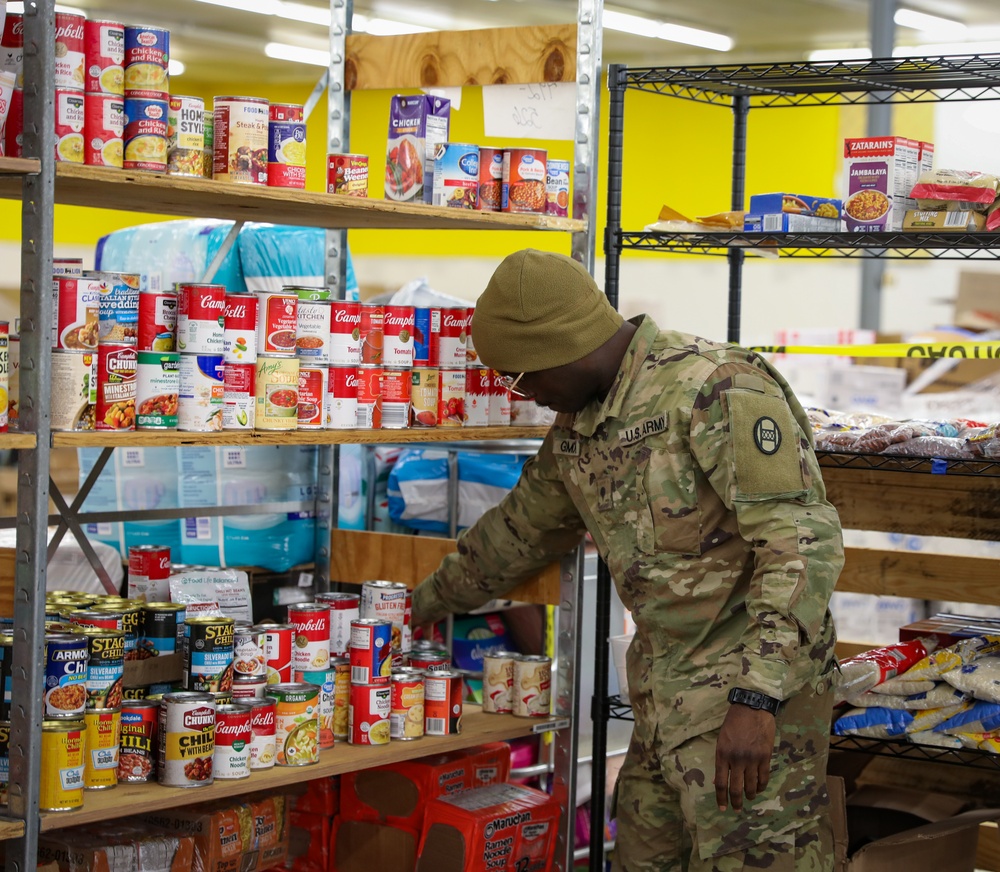 Guard Turns Local Mart into Distribution Point for Western NC Residents