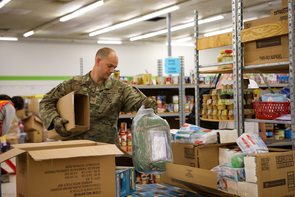 Guard Turns Local Mart into Distribution Point for Western NC Residents