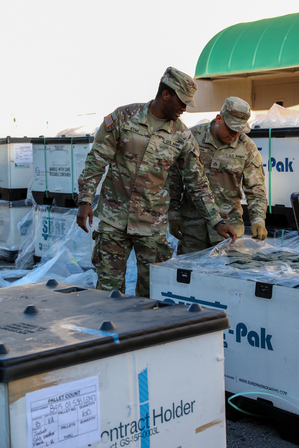 Guard Distributes Army Cold Weather Gear in Western NC