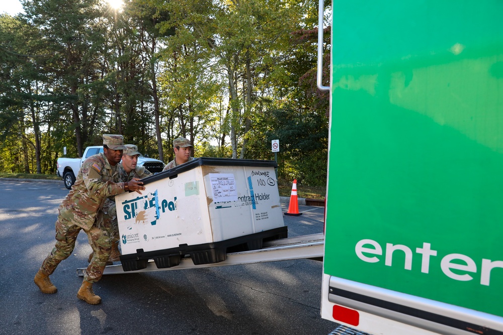 Guard Distributes Army Cold Weather Gear in Western NC