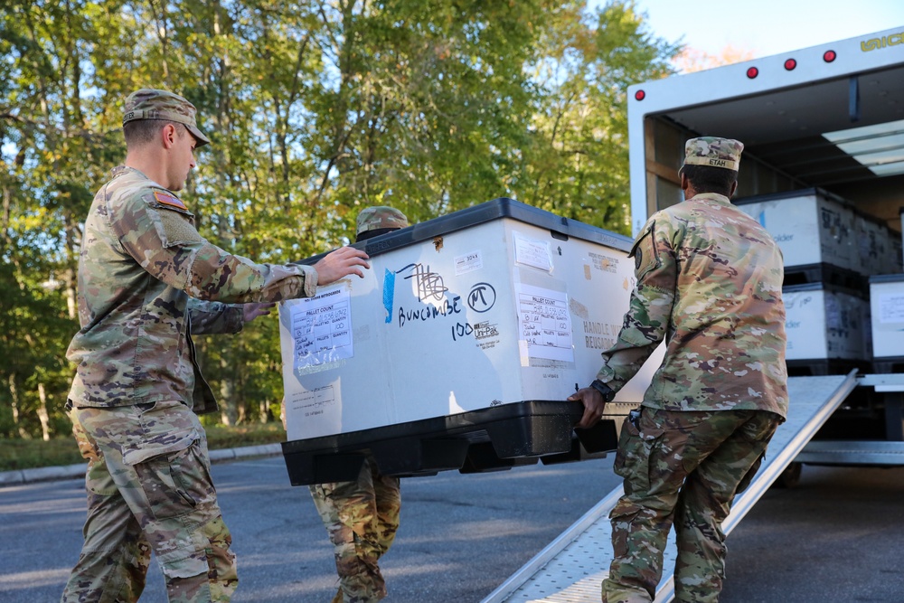 Guard Distributes Army Cold Weather Gear in Western NC