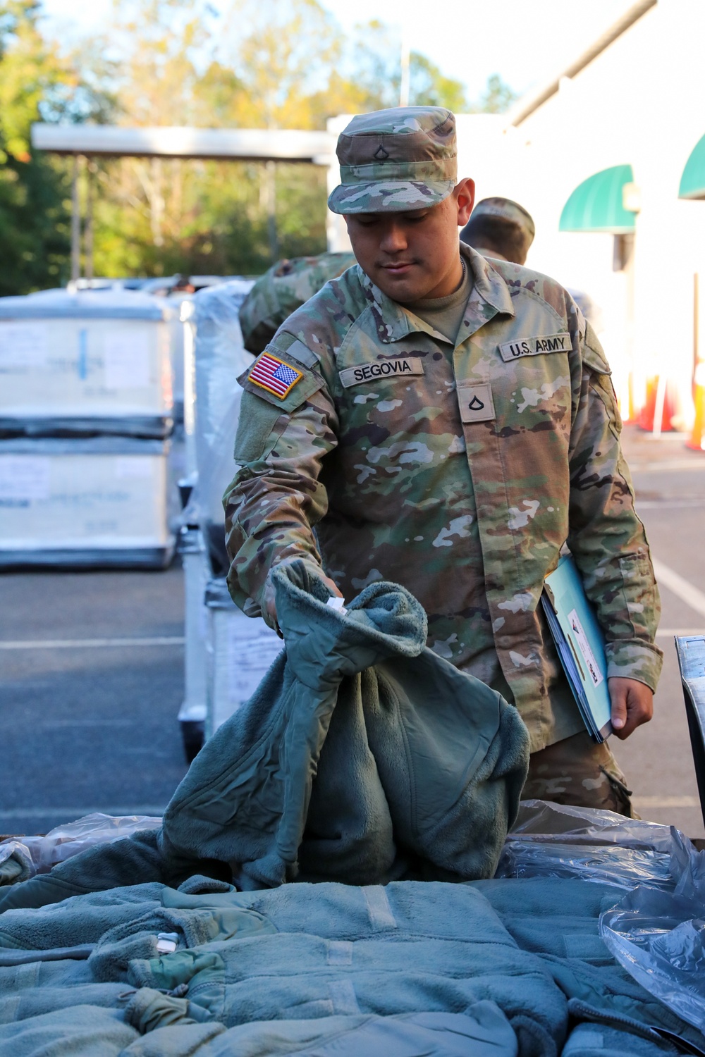 Guard Distributes Army Cold Weather Gear in Western NC