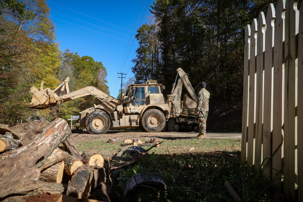 NC Guard Fix Roadways after Tropical Storm Helene