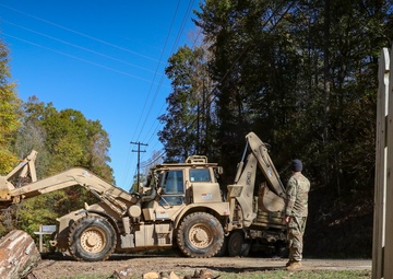 NC Guard Fix Roadways after Tropical Storm Helene