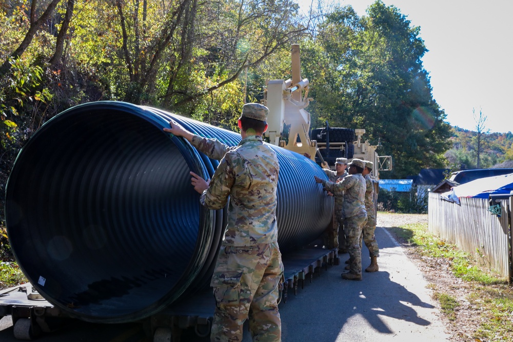 NC Guard Fix Roadways after Tropical Storm Helene