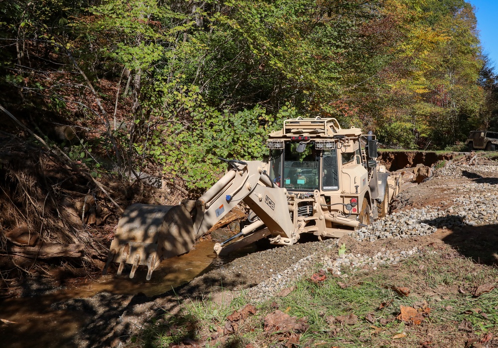 NC Guard Fix Roadways after Tropical Storm Helene