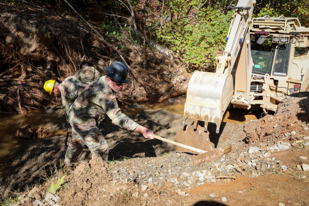 NC Guard Fix Roadways after Tropical Storm Helene