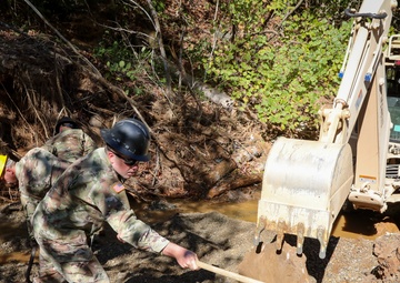 NC Guard Fix Roadways after Tropical Storm Helene