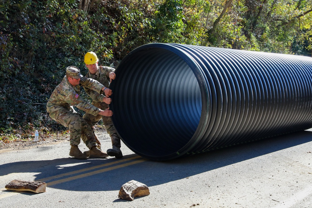 NC Guard Fix Roadways after Tropical Storm Helene