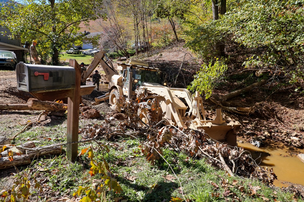 NC Guard Fix Roadways after Tropical Storm Helene