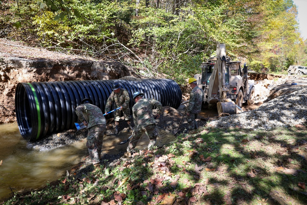 NC Guard Fix Roadways after Tropical Storm Helene