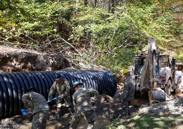 NC Guard Fix Roadways after Tropical Storm Helene