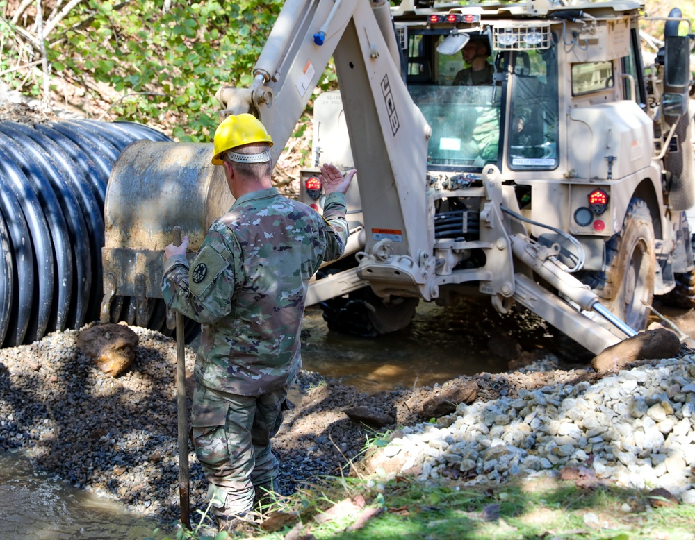 NC Guard Fix Roadways after Tropical Storm Helene