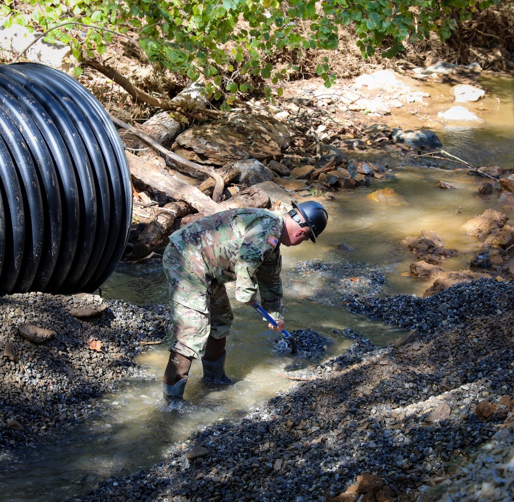 NC Guard Fix Roadways after Tropical Storm Helene