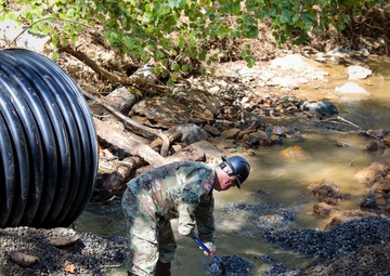 NC Guard Fix Roadways after Tropical Storm Helene