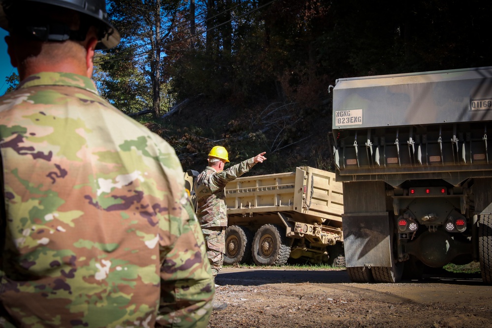 NC Guard Fix Roadways after Tropical Storm Helene