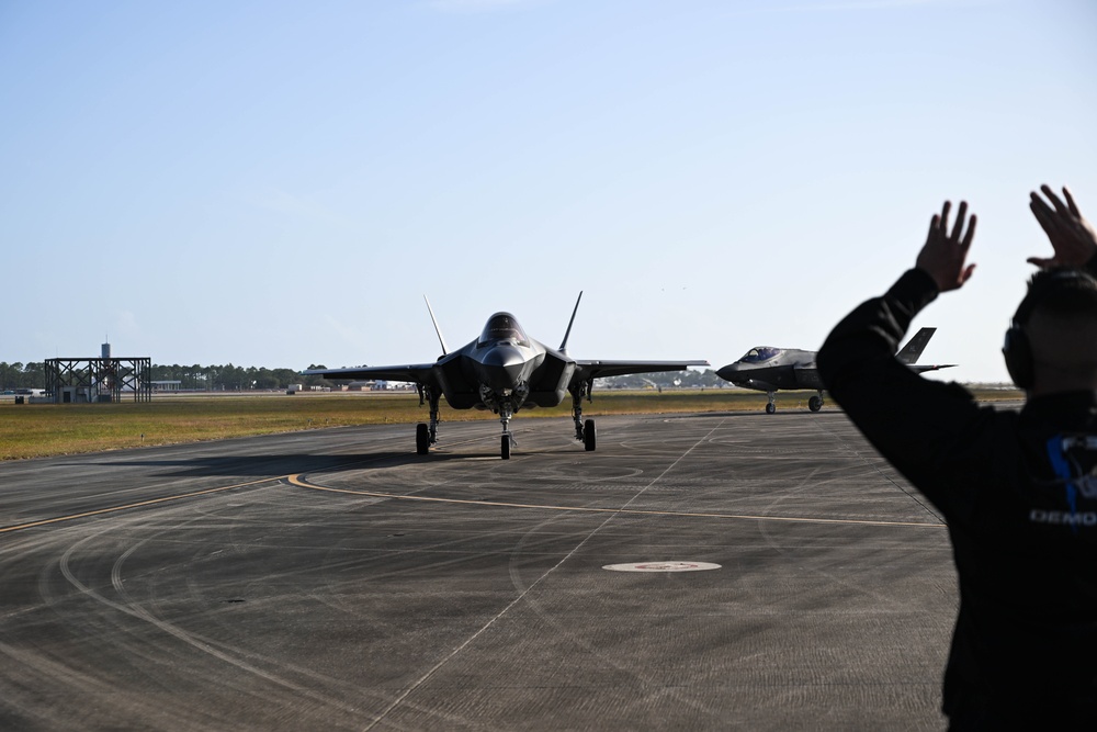 F-35A Demo Team Touches Down at Naval Air Station Pensacola for Blue Angels Homecoming