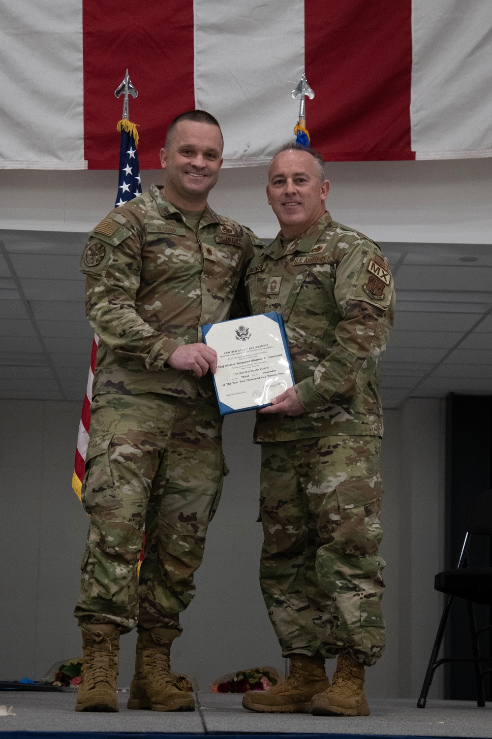 After 23 years of dedicated service Chief Master Sergeant Simonson has retired from the 179th Cyberspace Wing