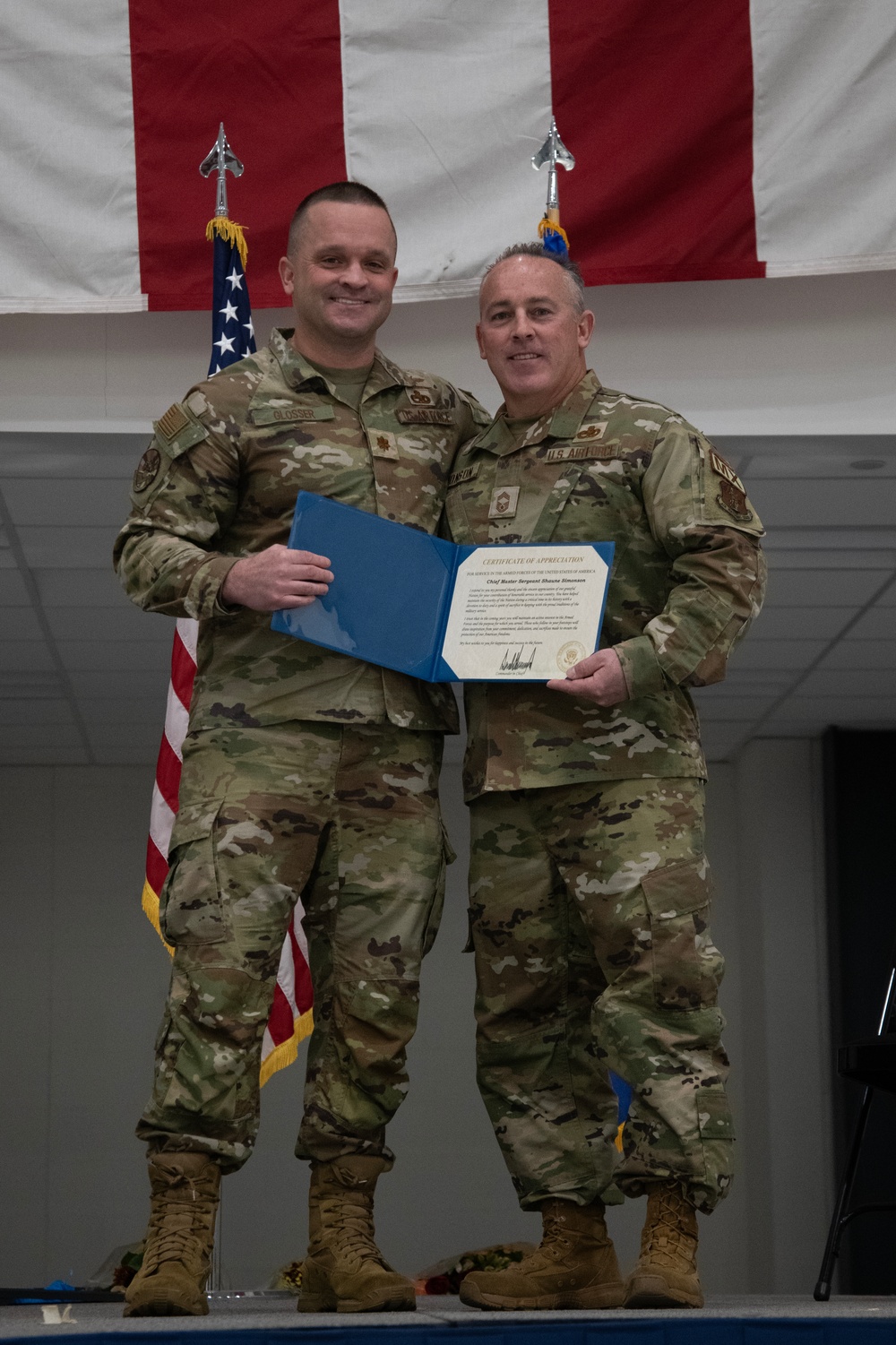 After 23 years of dedicated service Chief Master Sergeant Simonson has retired from the 179th Cyberspace Wing