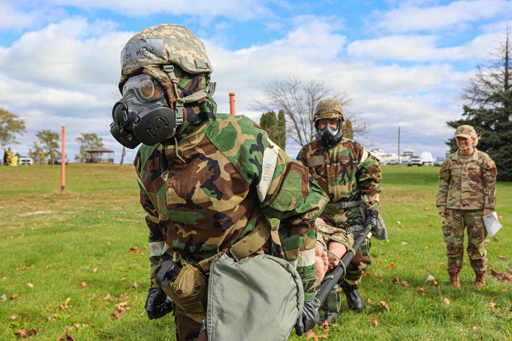 Medics practice tactical combat casual care