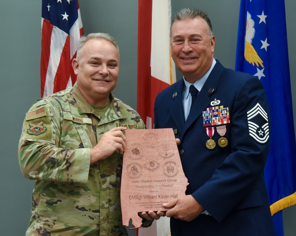 CMSGT Hall retires from the US Air Force