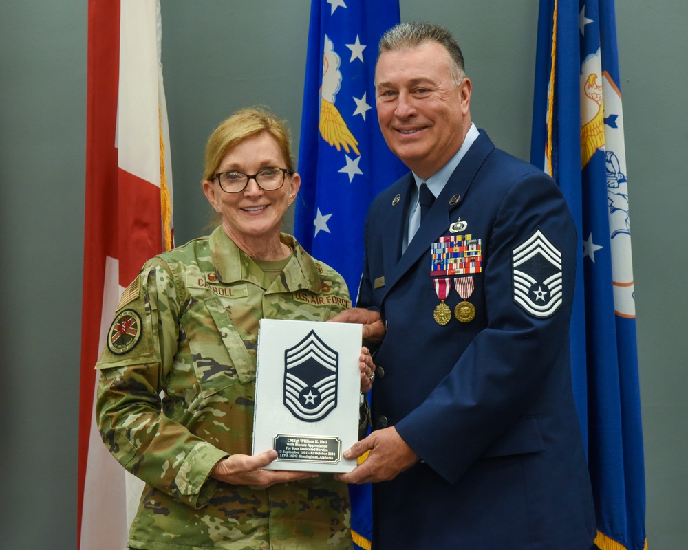 CMSGT Hall retires from the US Air Force