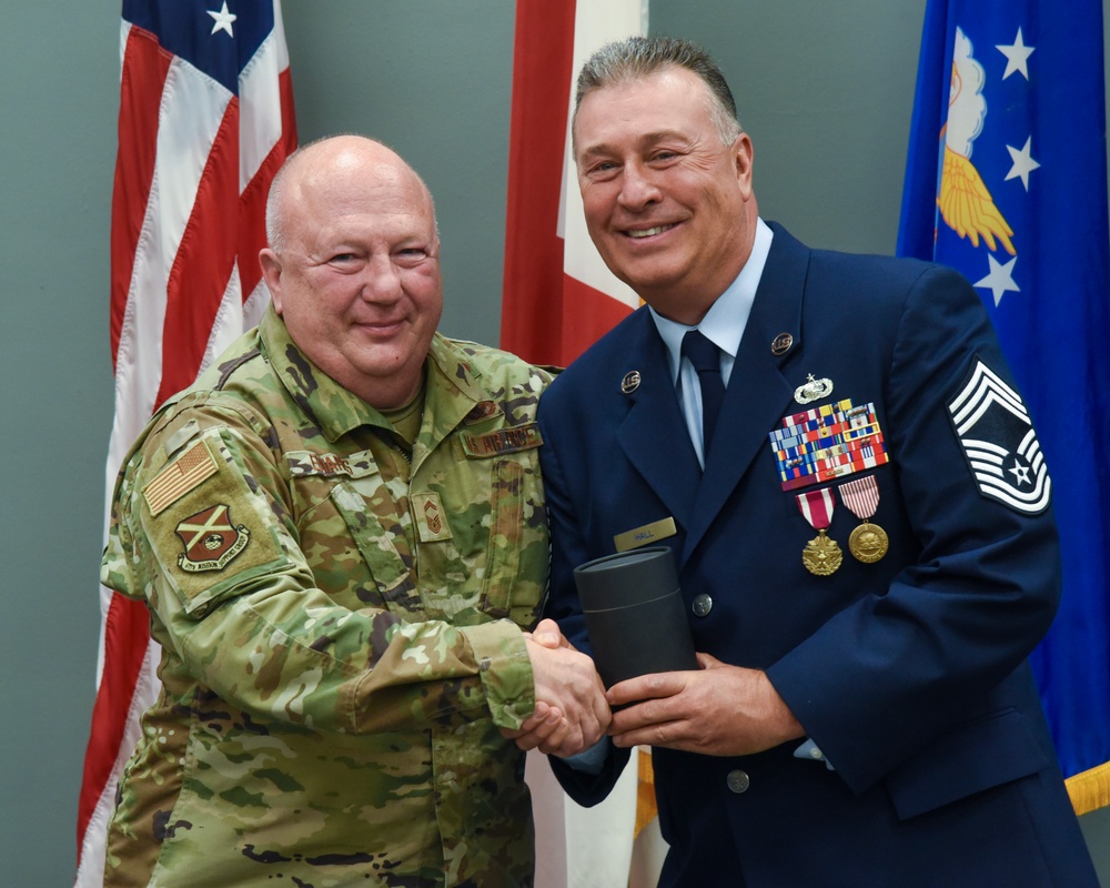 CMSGT Hall retires from the US Air Force