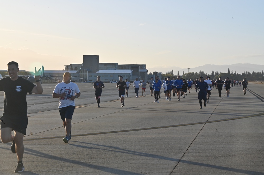 129th Rescue Wing holds two mile base run