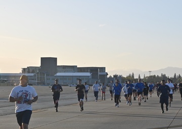 129th Rescue Wing holds two mile base run