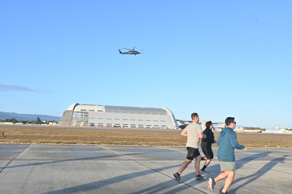 129th Rescue Wing holds two mile base run