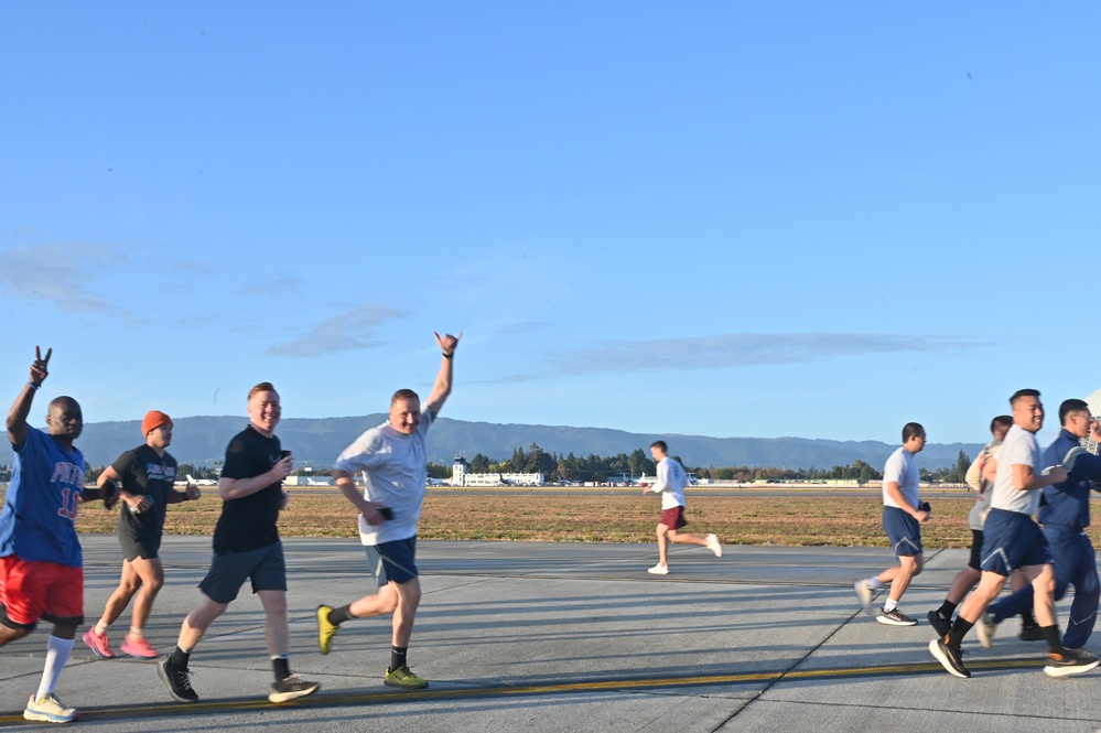 129th Rescue Wing holds two mile base run