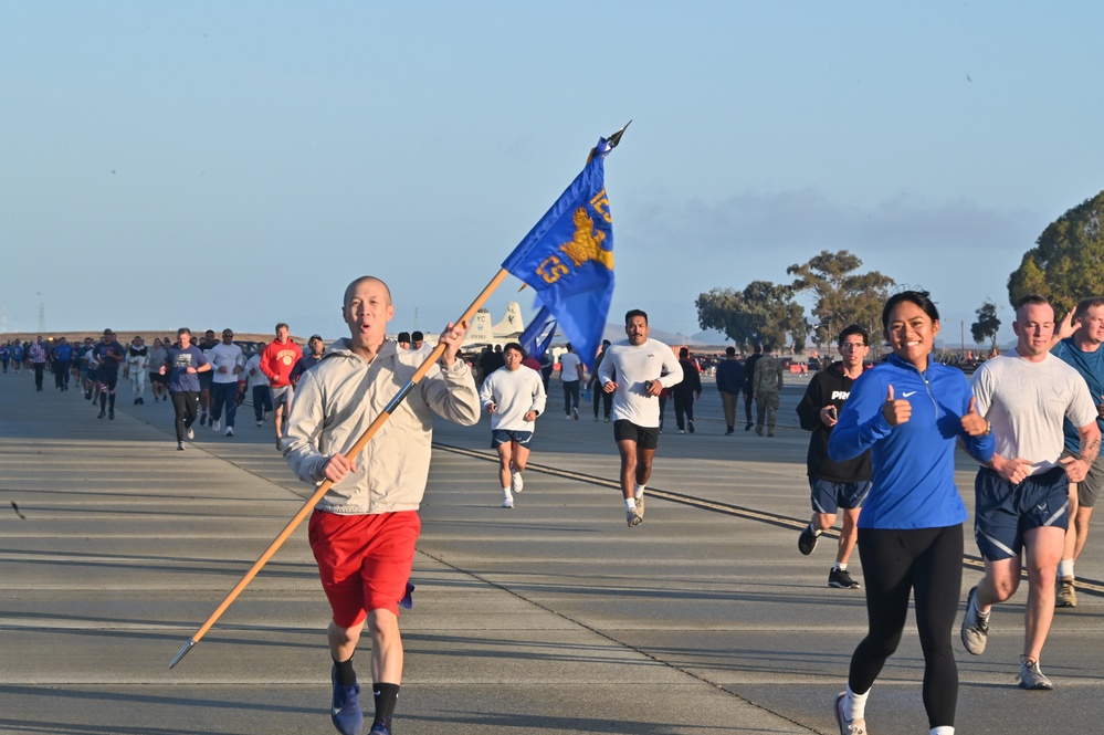 129th Rescue Wing holds two mile base run