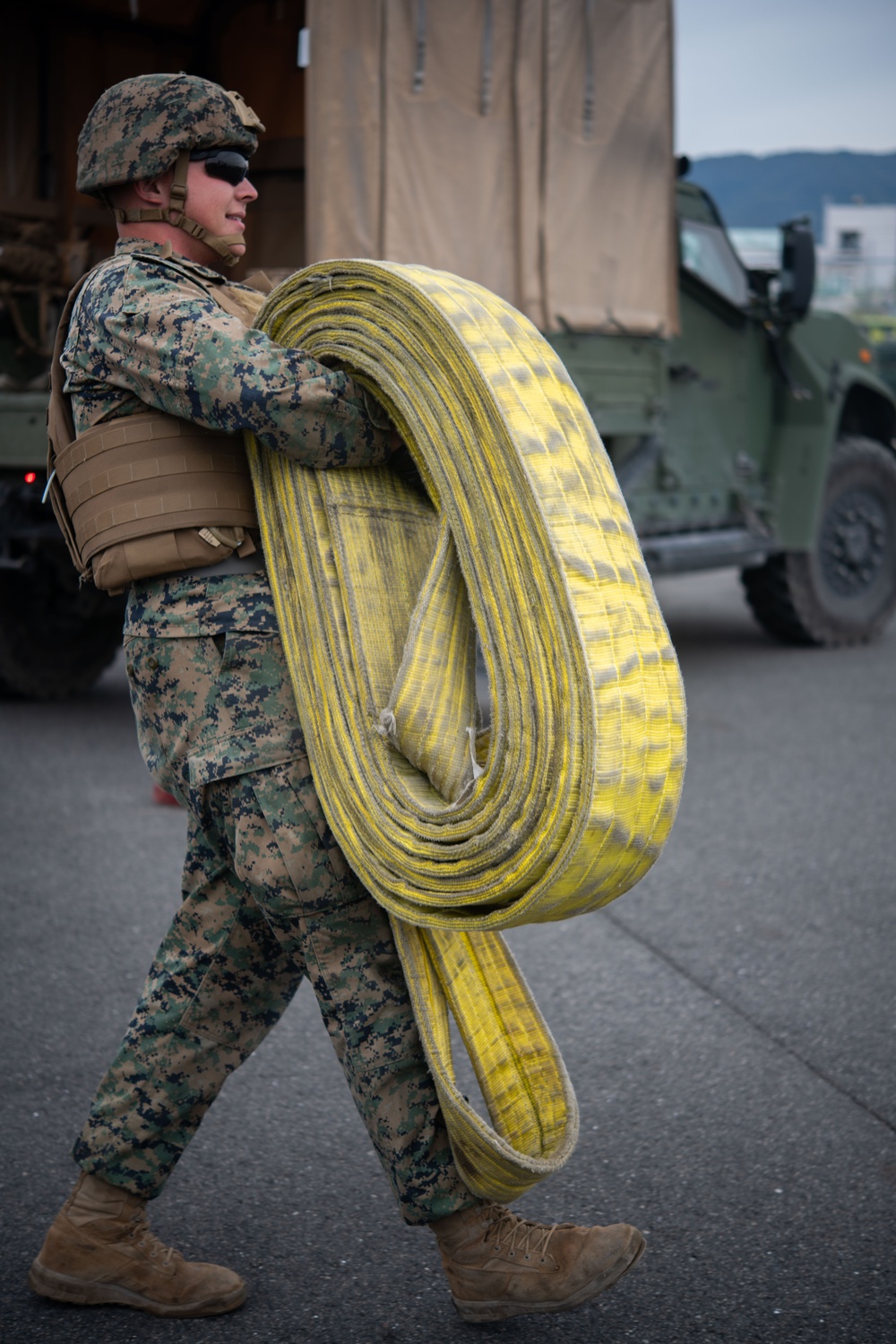 Keen Sword 25: U.S. Marines conduct simulate damaged aircraft recovery at MCAS Iwakuni