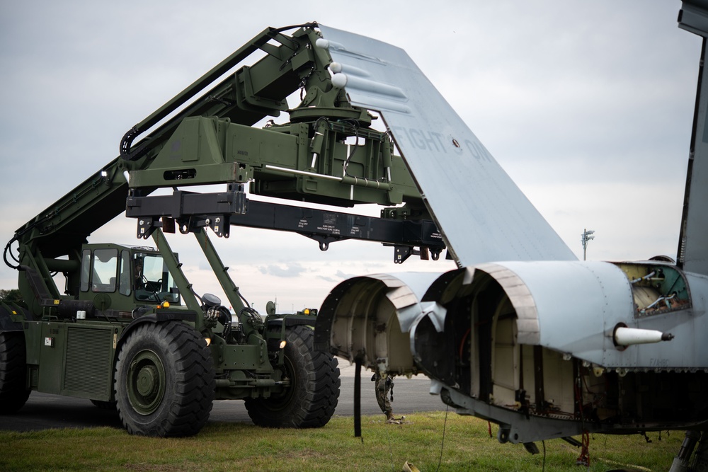 Keen Sword 25: U.S. Marines conduct simulate damaged aircraft recovery at MCAS Iwakuni