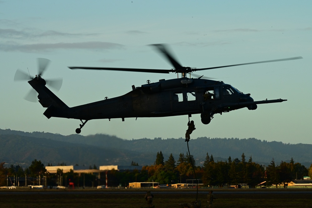 129th Rescue Wing holds two mile base run