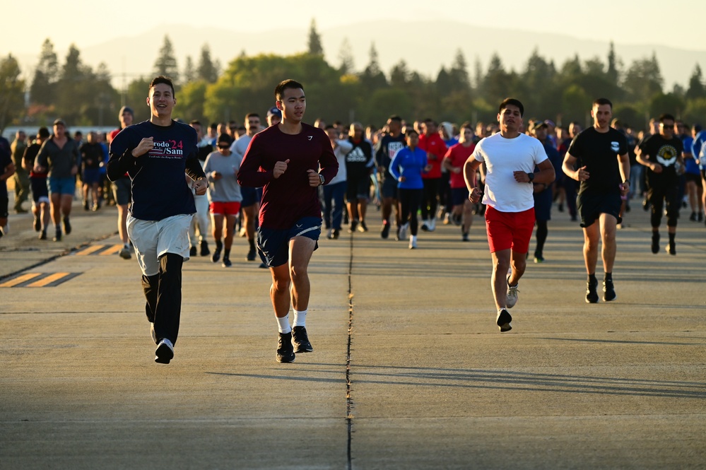 129th Rescue Wing holds two mile base run