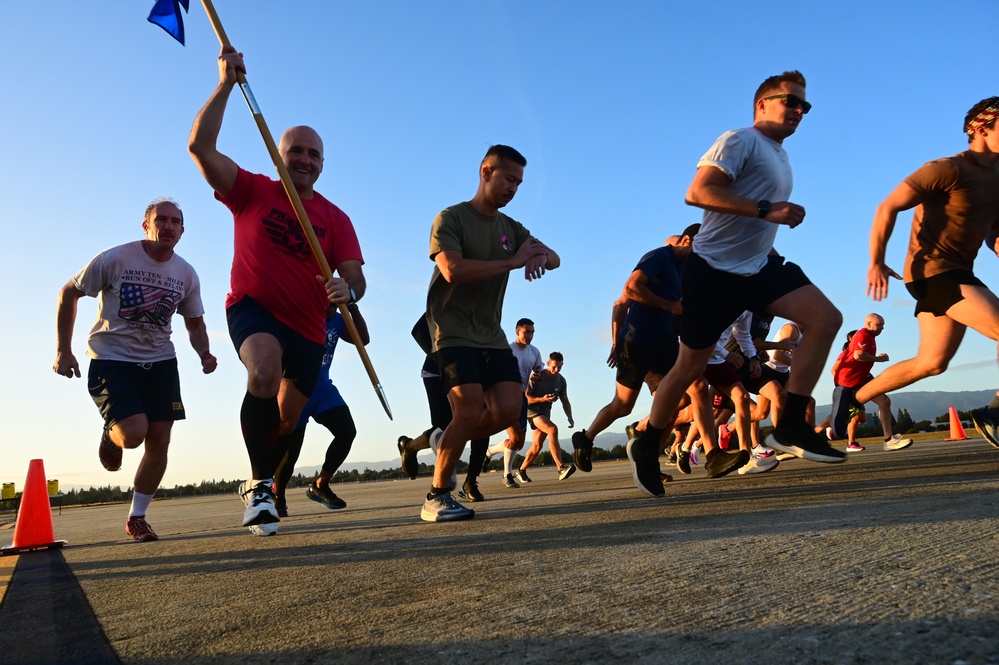 129th Rescue Wing holds two mile base run