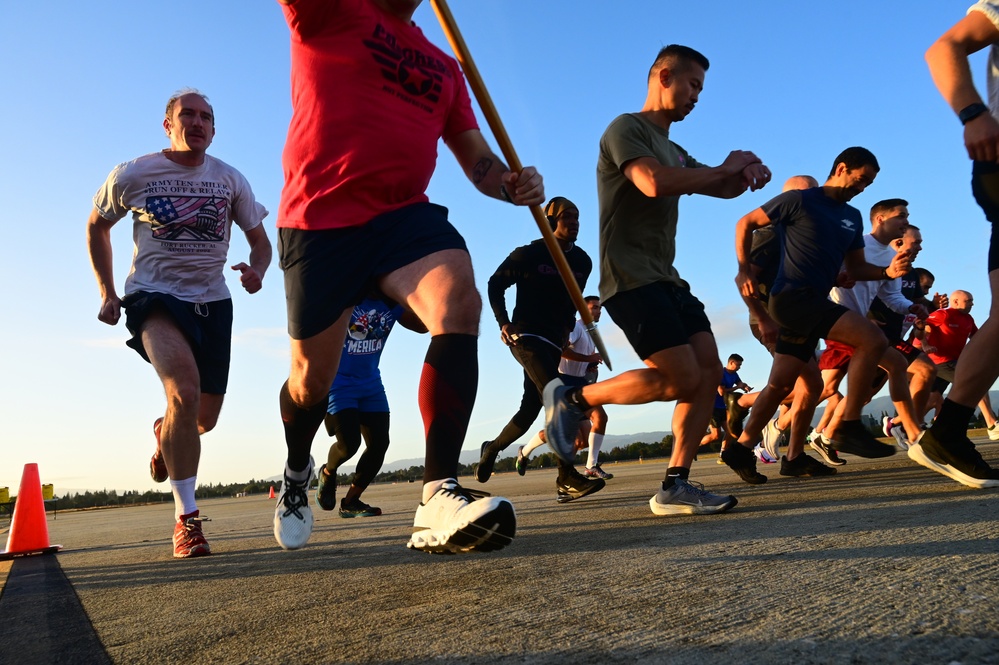 129th Rescue Wing holds two mile base run