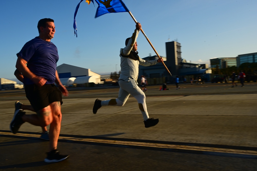 129th Rescue Wing holds two mile base run