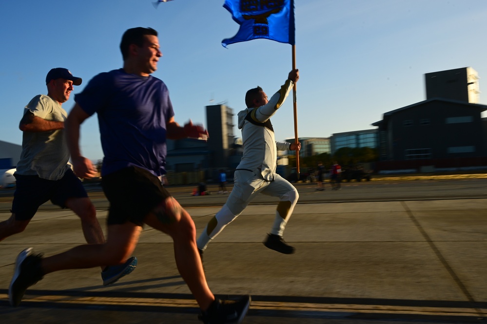 129th Rescue Wing holds two mile base run