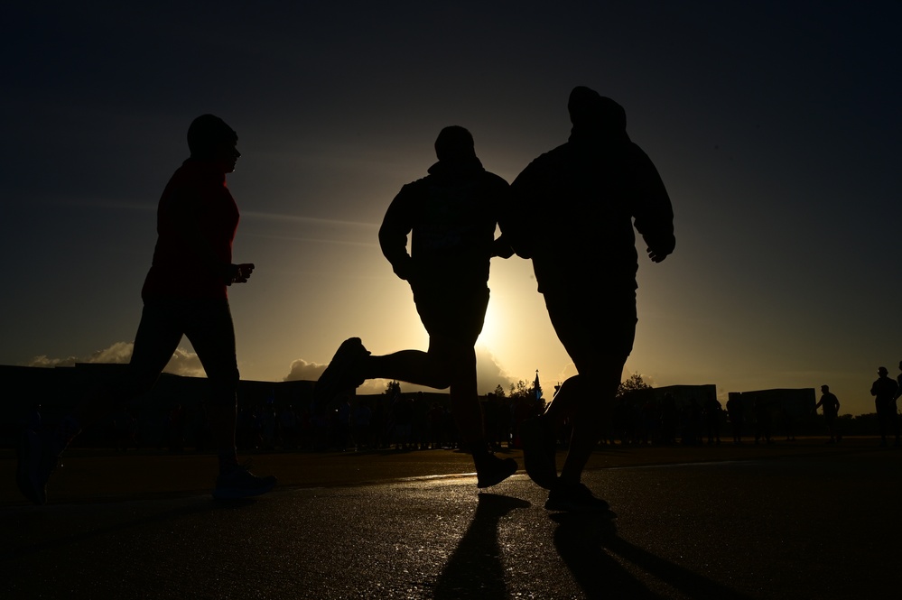 129th Rescue Wing holds two mile base run