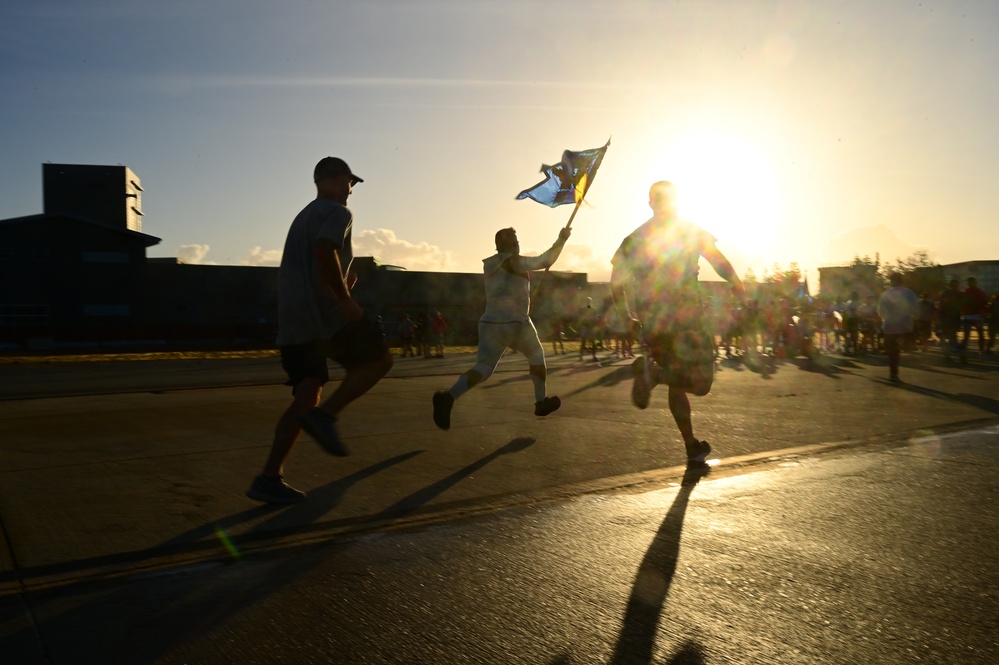 129th Rescue Wing holds two mile base run