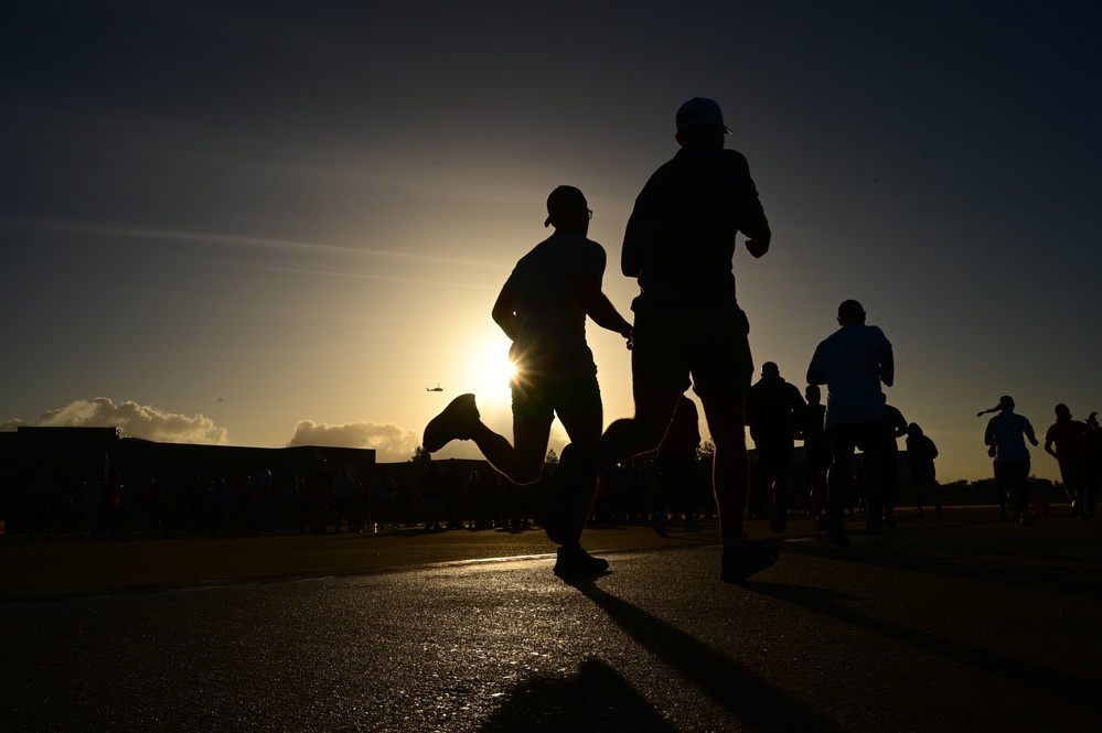 129th Rescue Wing holds two mile base run