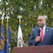 Aaron D. Snipe speaks at the 1979 Camp Fuji Fire memorial ceremony