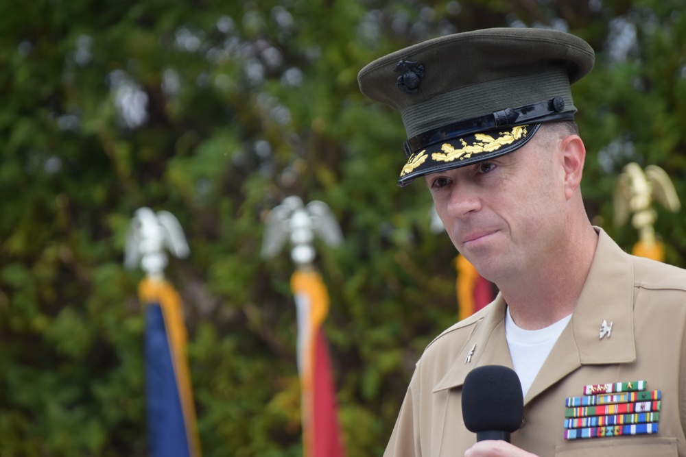 Col. Scott D. Welborn speaks at 1979 Camp Fuji Fire memorial ceremony